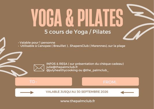 XMAS GIFT CARD • 5 COURS Yoga / Pilates