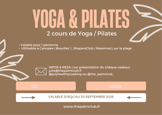 XMAS GIFT CARD • 2 COURS Yoga / Pilates
